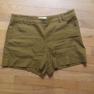Anthropologie Olive High Waisted Shorts Brown 8